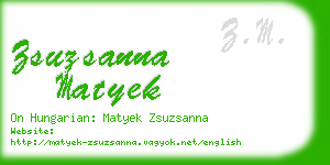 zsuzsanna matyek business card